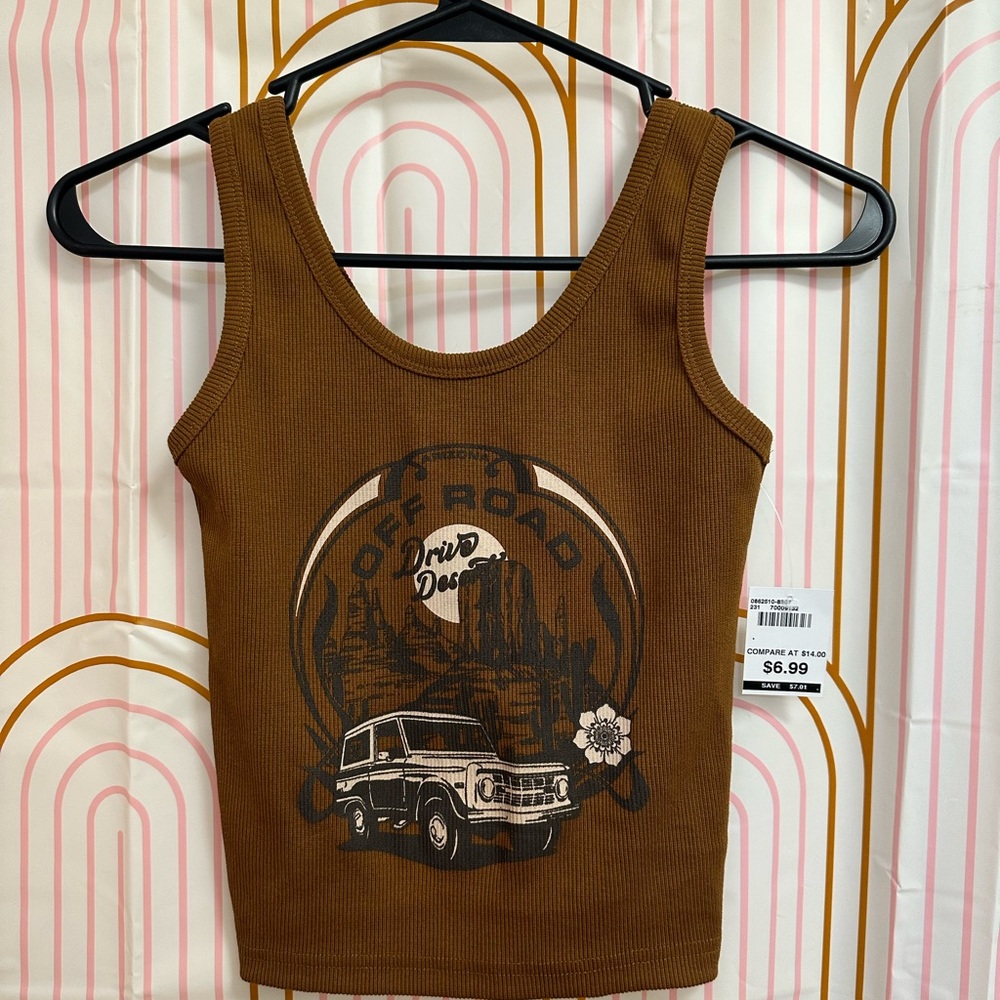 Brown Cropped TankTop